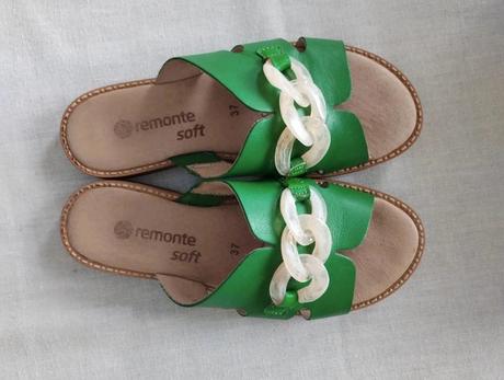 Šľapky kožené remonte aj s bločkom - v záruke, 37, 37