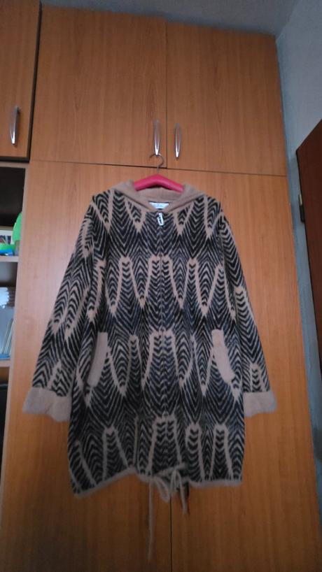 Kardigan uni alpaka, benetton,xxl