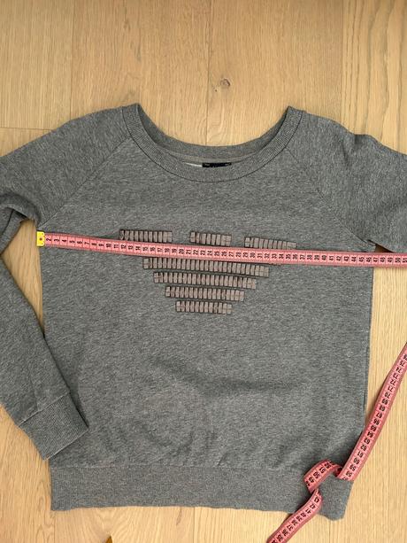 Armani mikina xs šedá logo original, armani,xs