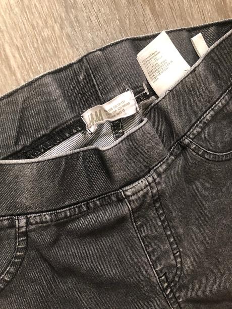 Sive jeginsy leginy rifľový vzhľad, h&m,158