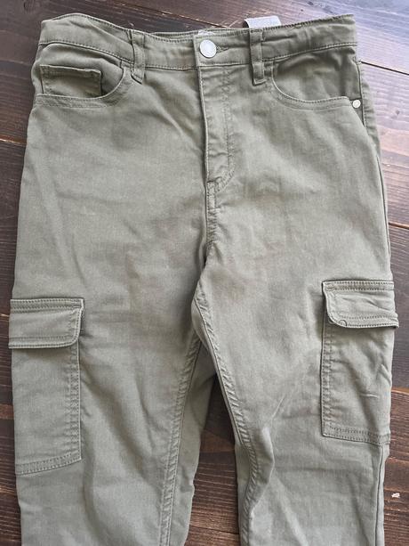 Tenké cargo nohavice 152, h&m,152