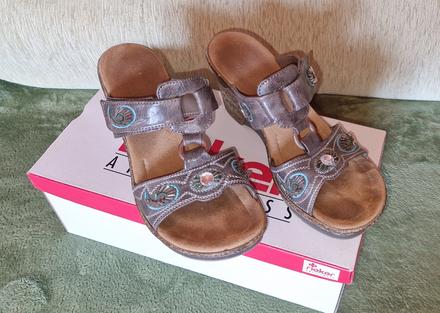 Šľapky na platforme rieker, rieker,40