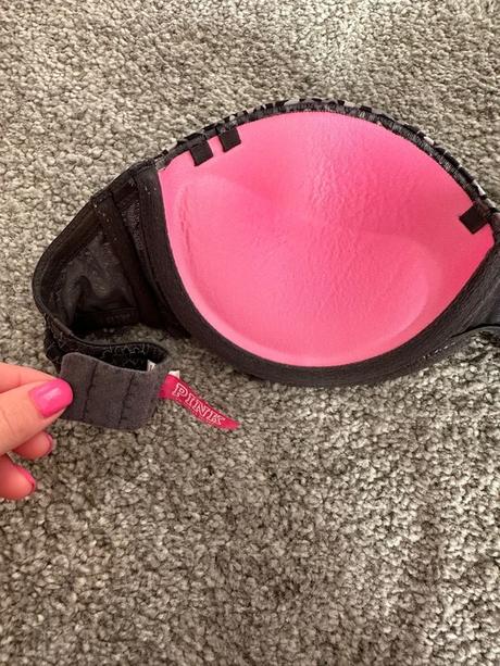 Pink čierno šedá podprsenka 32d, victoria's secret,70d