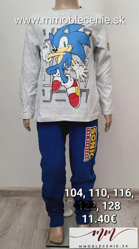 Pyžamo sonic, disney,104 / 110 / 116 / 128