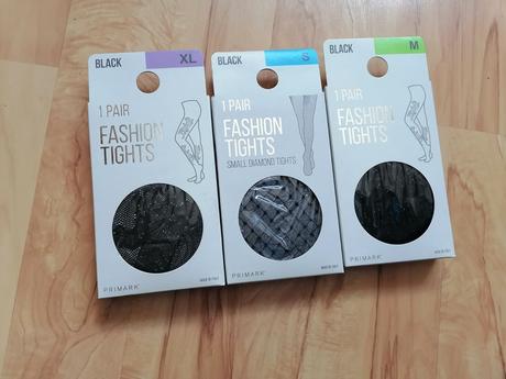 Čierne vzorované pančuchy - s, primark,m