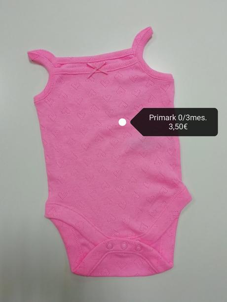 Ružové letné tielkové body, primark,62