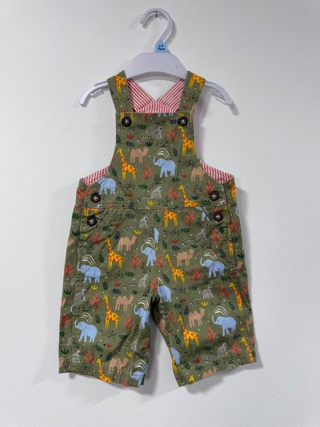 Laclový overal safari zvieratká 6m 12m, 74