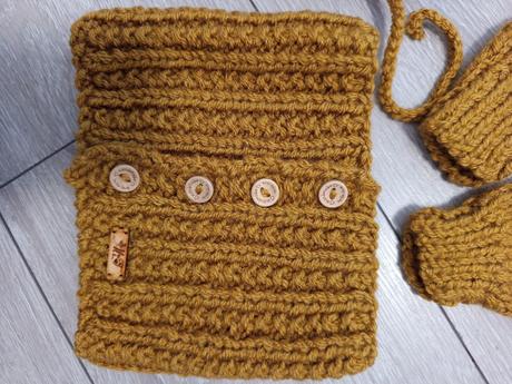 Zimny set modry a hnedy novy pre babatko, ajs,42