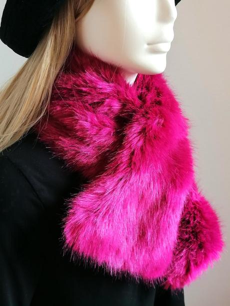 Elegantný kožušinový šál, h&m