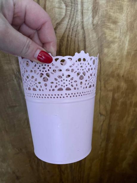 Ružovy svietnik/vaza,