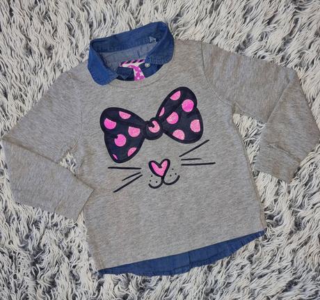 Dievčenská mikinka mačička, c&a,110