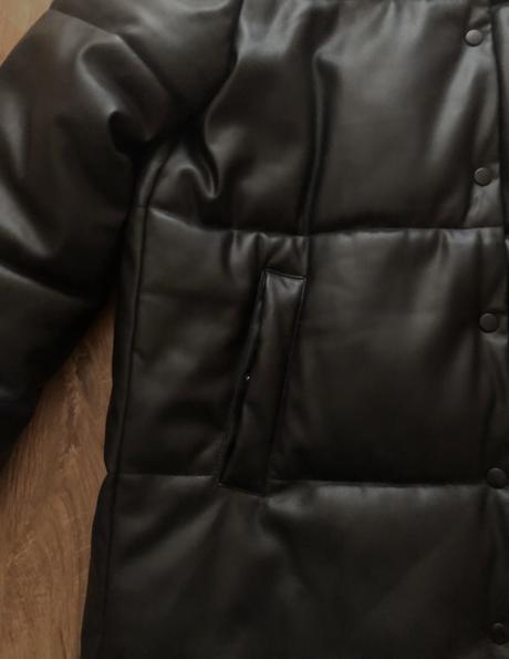 Kožená dlhá zimná bunda, vero moda,l