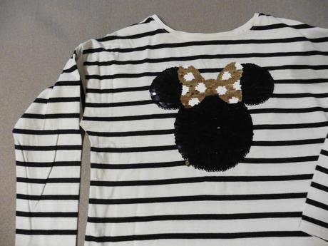 Tričko minnie s flitrami, h&m,110