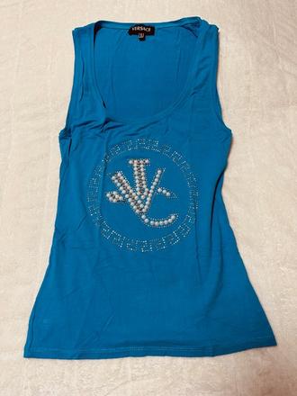 Tyrkysové tielko s aplikáciou, m