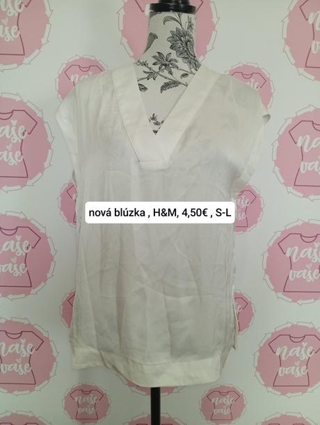 Nová biela blúzka, h&m,l / m / s