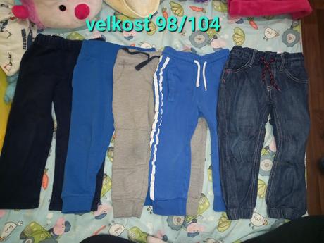 Tepláky nohavice 98/104, 104–116