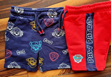 2x bavlnene sortky paw patrol 12/18m, f&f,86