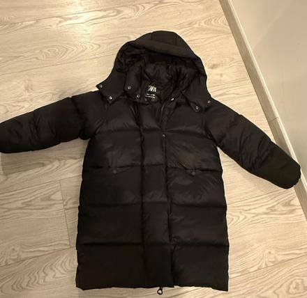 Páperová predĺžená bunda, zara,140