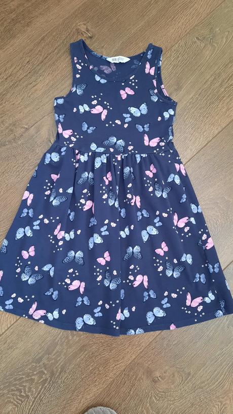 Letné šaty motýlik v.134/140, h&m,134