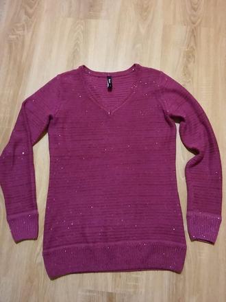 Pulover s flitrikmi, takko,s