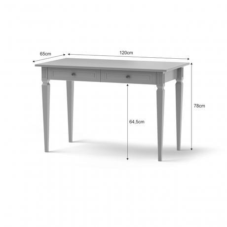 Písací stolík ines neutral grey,