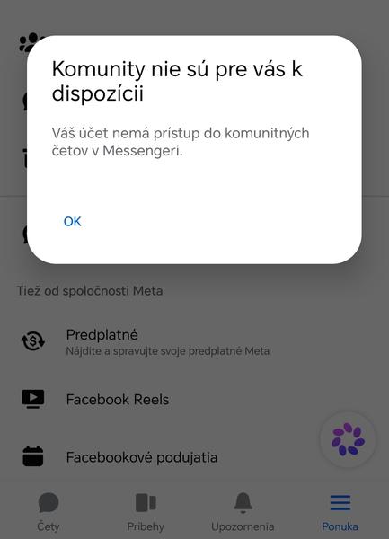 Ako vyriešiť problém s komunitným chatom na Messengeri?