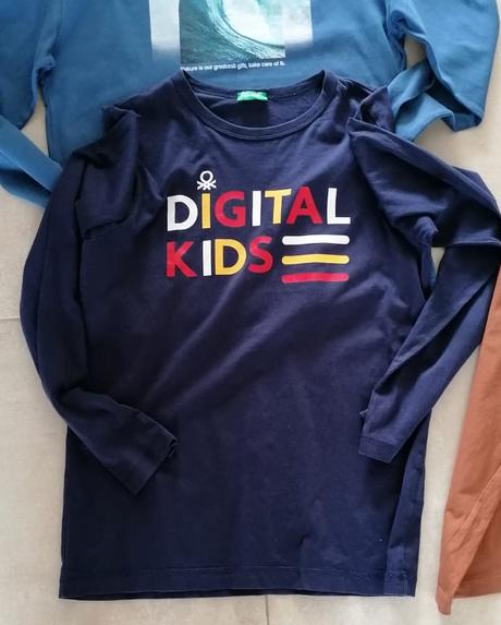 3 tricka s dlhym rukavom, benetton,164