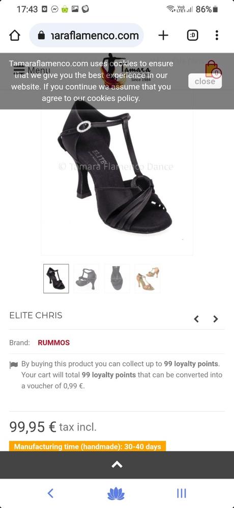 Tanečné topánky originál, rummos,39