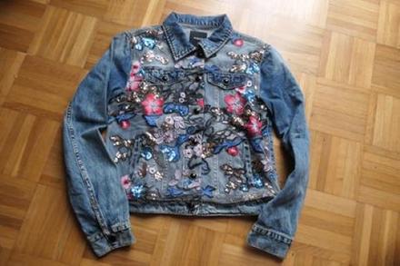 Desigual original nadherna, vysivana riflovka s/m, desigual,38