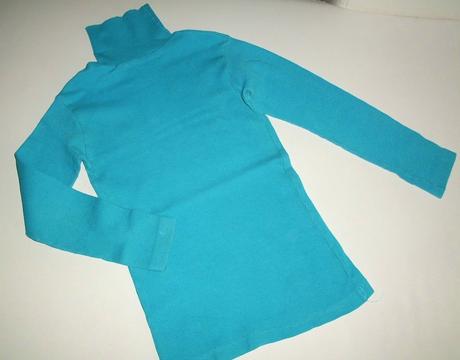 Jednoduchý tyrkysový roláčik - 110/116, 110