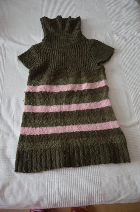 Dievčenský pletený rolák bez rukávov, okay,140