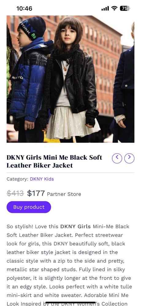 Dkny biker kožená bunda vel.4, dkny,104