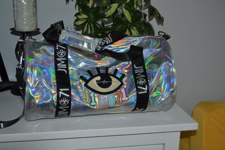 Športová holografická taška j1mo71 strieborná,