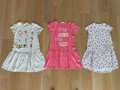 Letné bavlnené saty 122/128, h&m,122