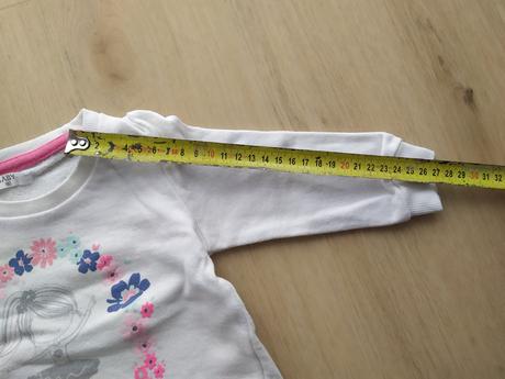 Biela mikina pre dievčatko, pepco,80