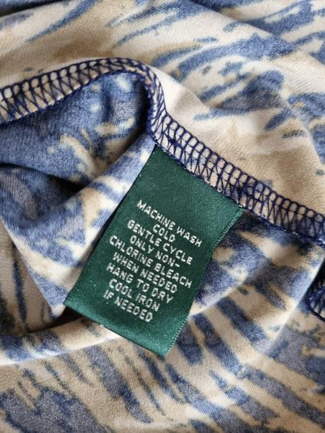 Hnedo-modré elastické šaty ralph lauren veľ. 40, ralph lauren,40