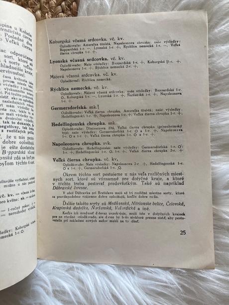 Oplodňovacie pomery našich ovocných druhov..(1949),