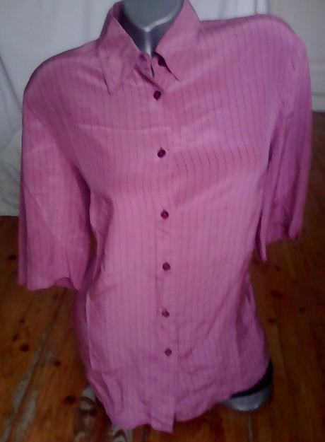 Hodvabna pasikava bluzka, xl