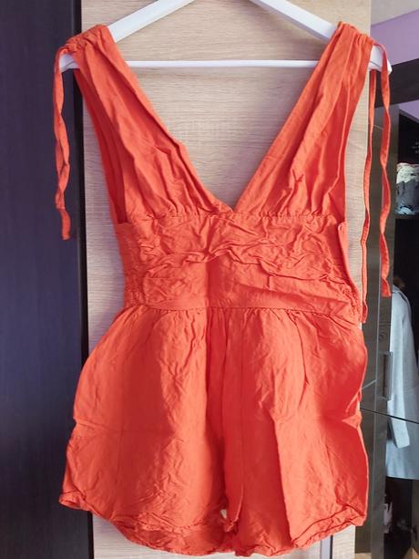 Oranžový overal., bershka,s