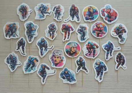 Tortový zápich hokej (15ks) - skladom, nv-5, 