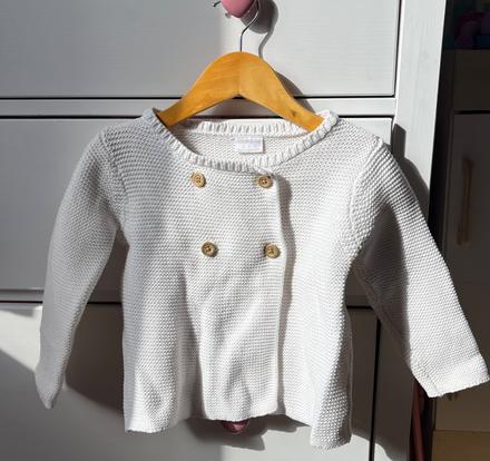 Biely bavlnený sveter, f&f, 98, f&f,98