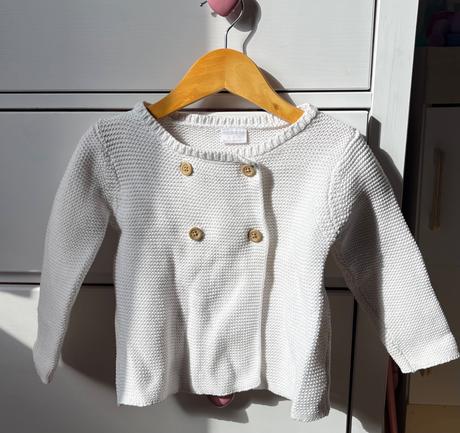 Biely bavlnený sveter, f&f, 98, f&f,98