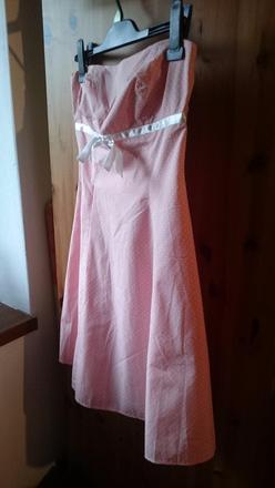 Letné šaty jemne ,,sladko,, ružové, orsay,34