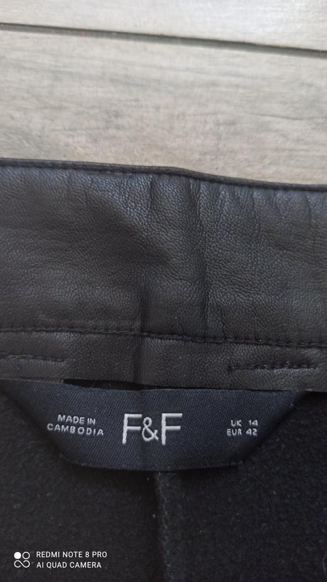 Koženkové nohavice nenosené, f&f,42