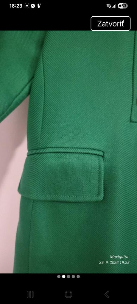 Zeleny smaragdovy kabat zara, zara,m