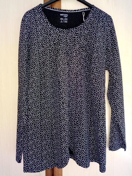 Blúzka bodkovaná prestrihnutá 40/42, esmara,40