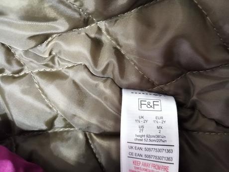 Dievčenský zimný kabát 3v1_92-98, f&f,98