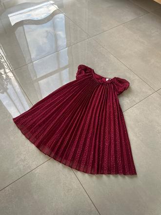 Trblietavé šaty top stav, palomino,104