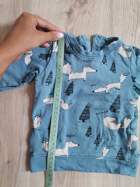 Modrá mikina so zvieratkami, h&m,74