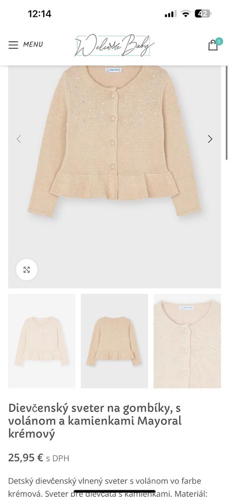 Mayoral bavlnený svetrík vel.110, mayoral,110